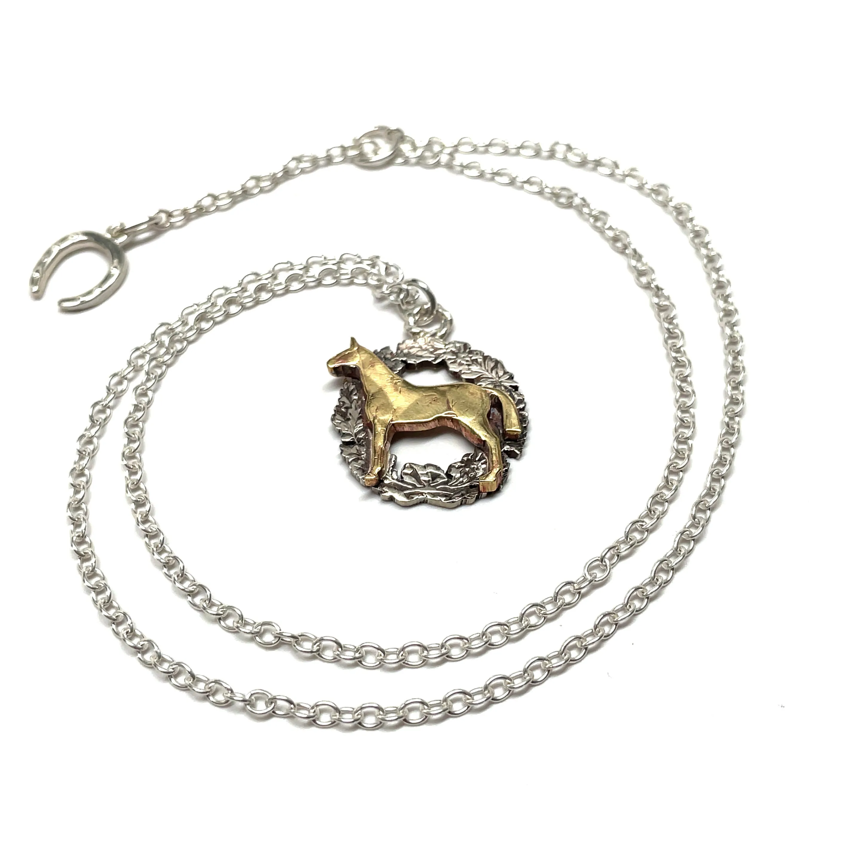 Double Coin Silouette Necklace