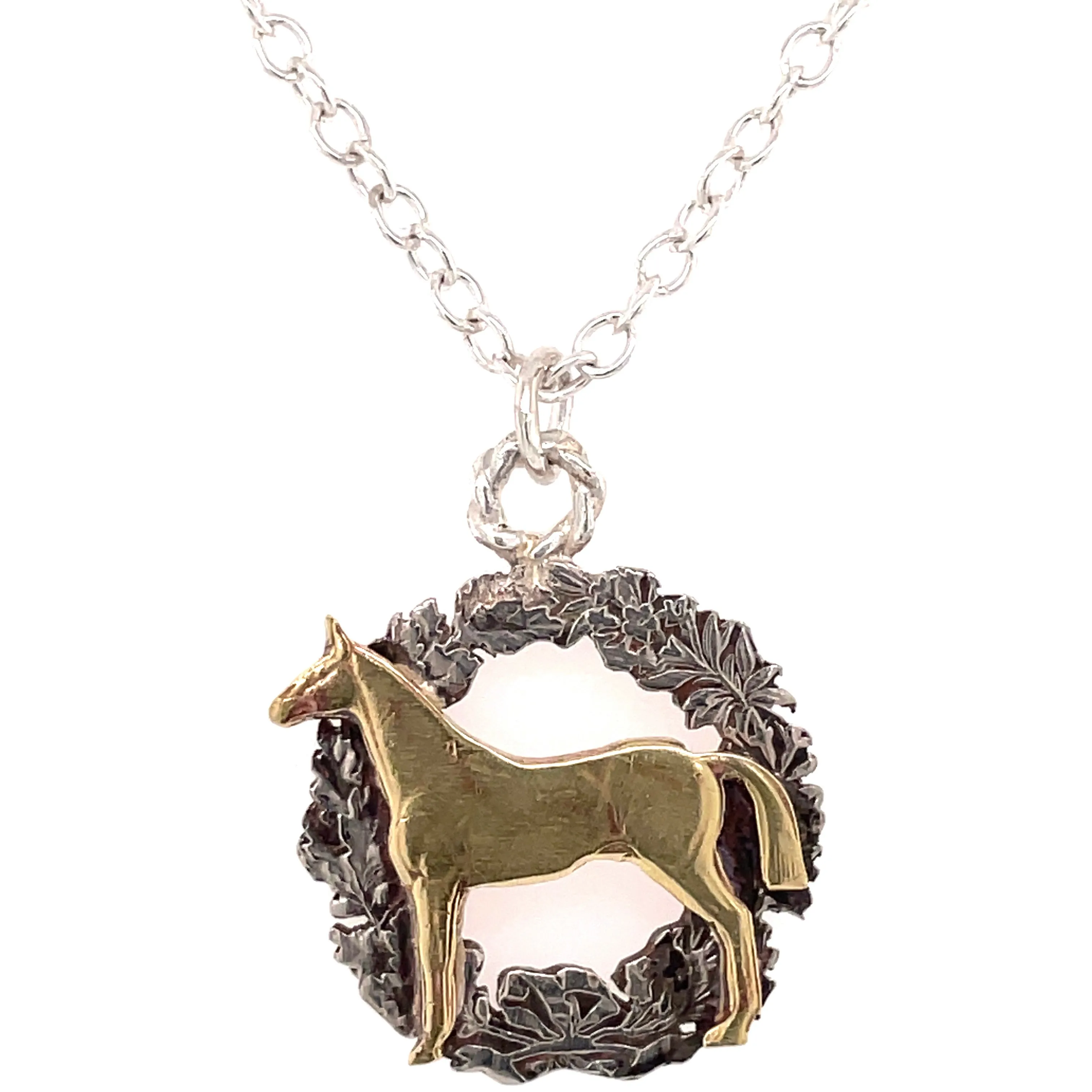 Double Coin Silouette Necklace