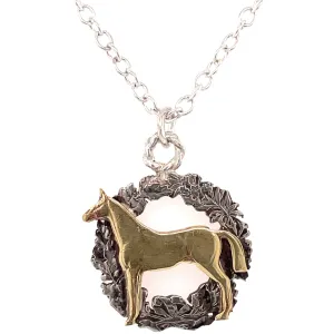 Double Coin Silouette Necklace
