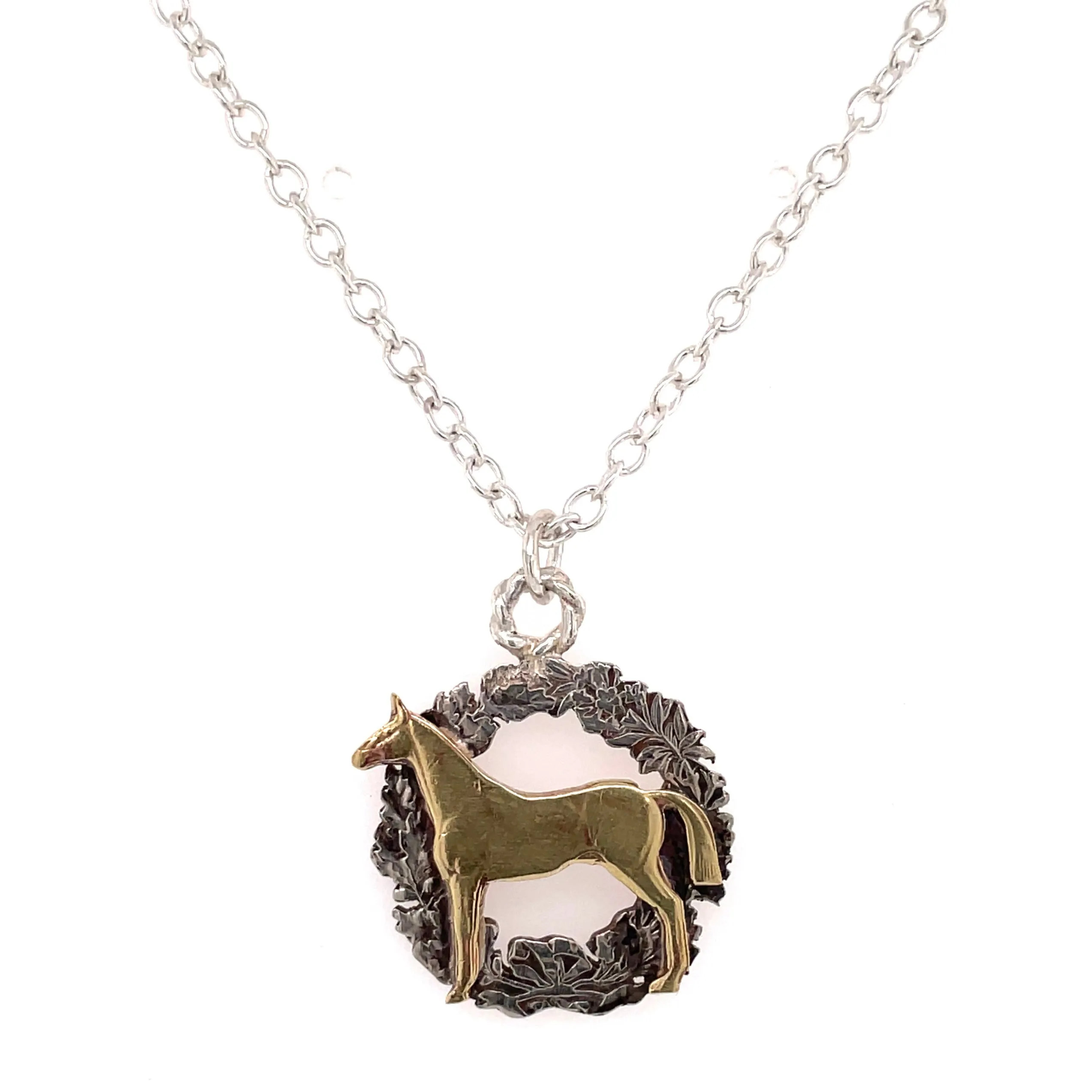 Double Coin Silouette Necklace
