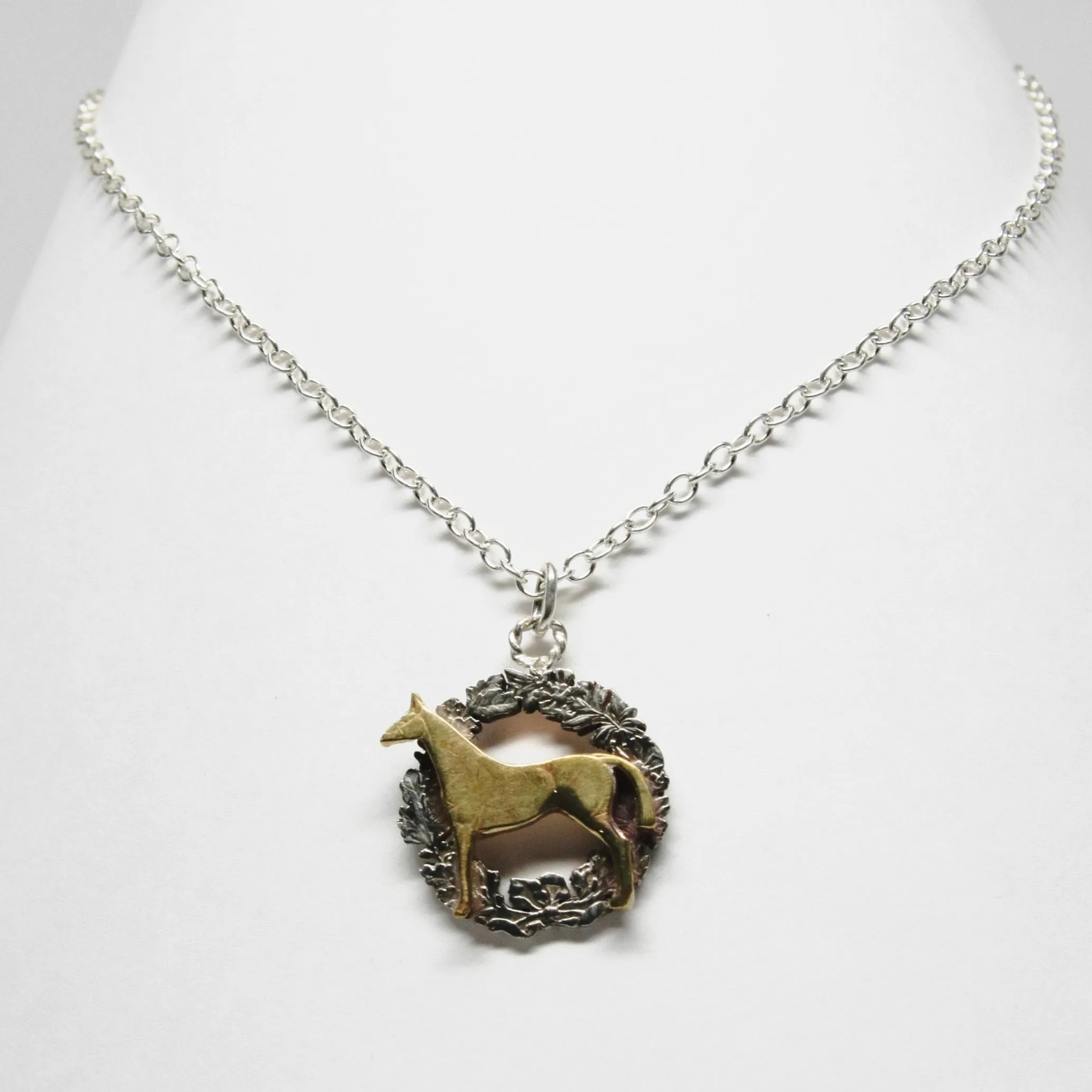 Double Coin Silouette Necklace