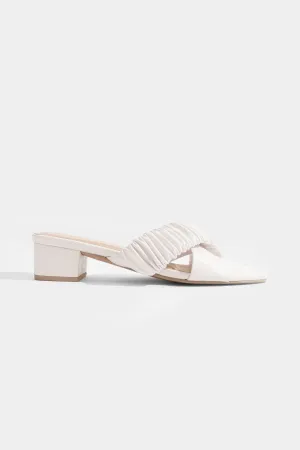 Easy Soles Ruched Criss Cross Square Toe Sandals
