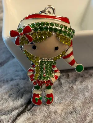 Elf Girl Rhinestone Pendant