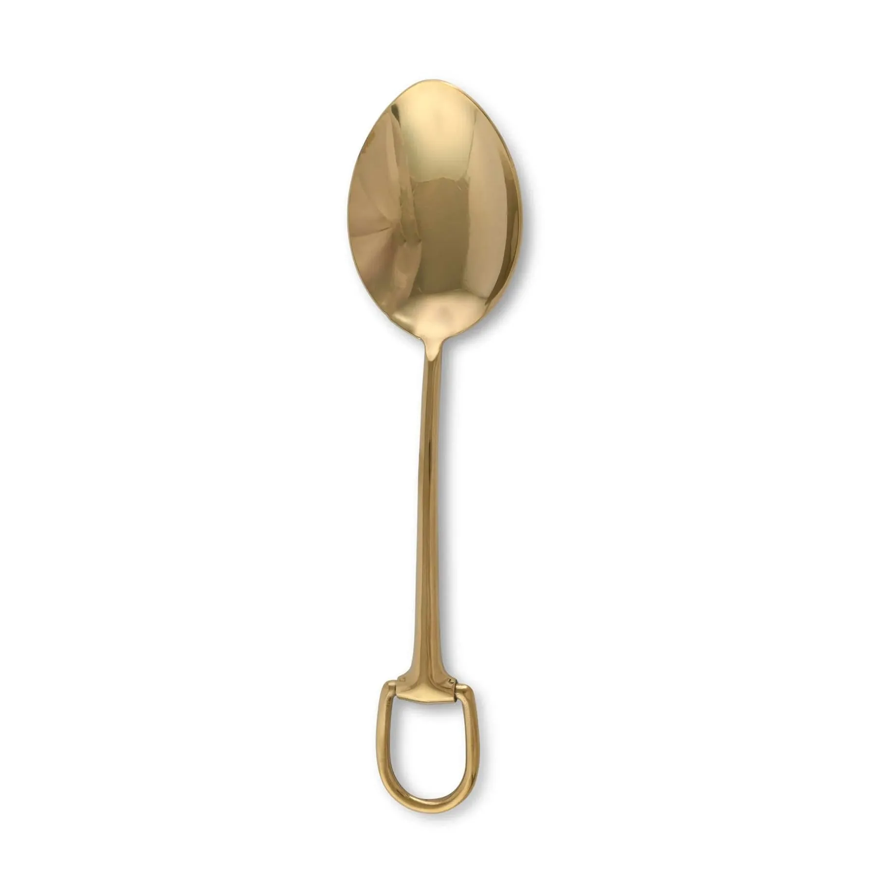 Equestrian Stirrup Serving Spoon - Shiny Gold