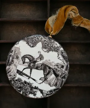 Equestrian Toile Ornament | Black