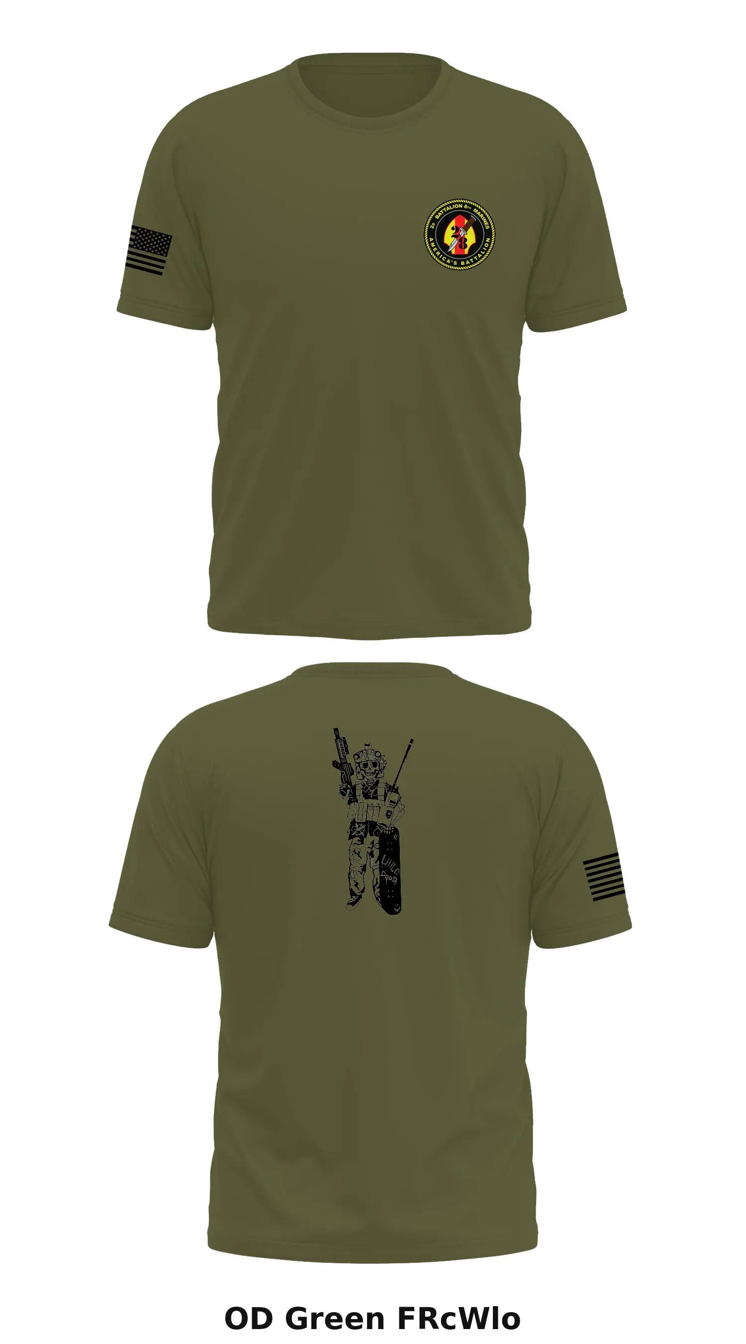 F Co, 2 BN, 8th MARDIV Store 1 Core Men's SS Performance Tee - FRcWlo