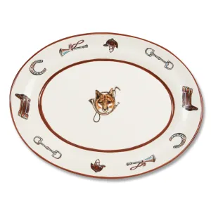 Fox & Horn Equestrian Large Oval Platter