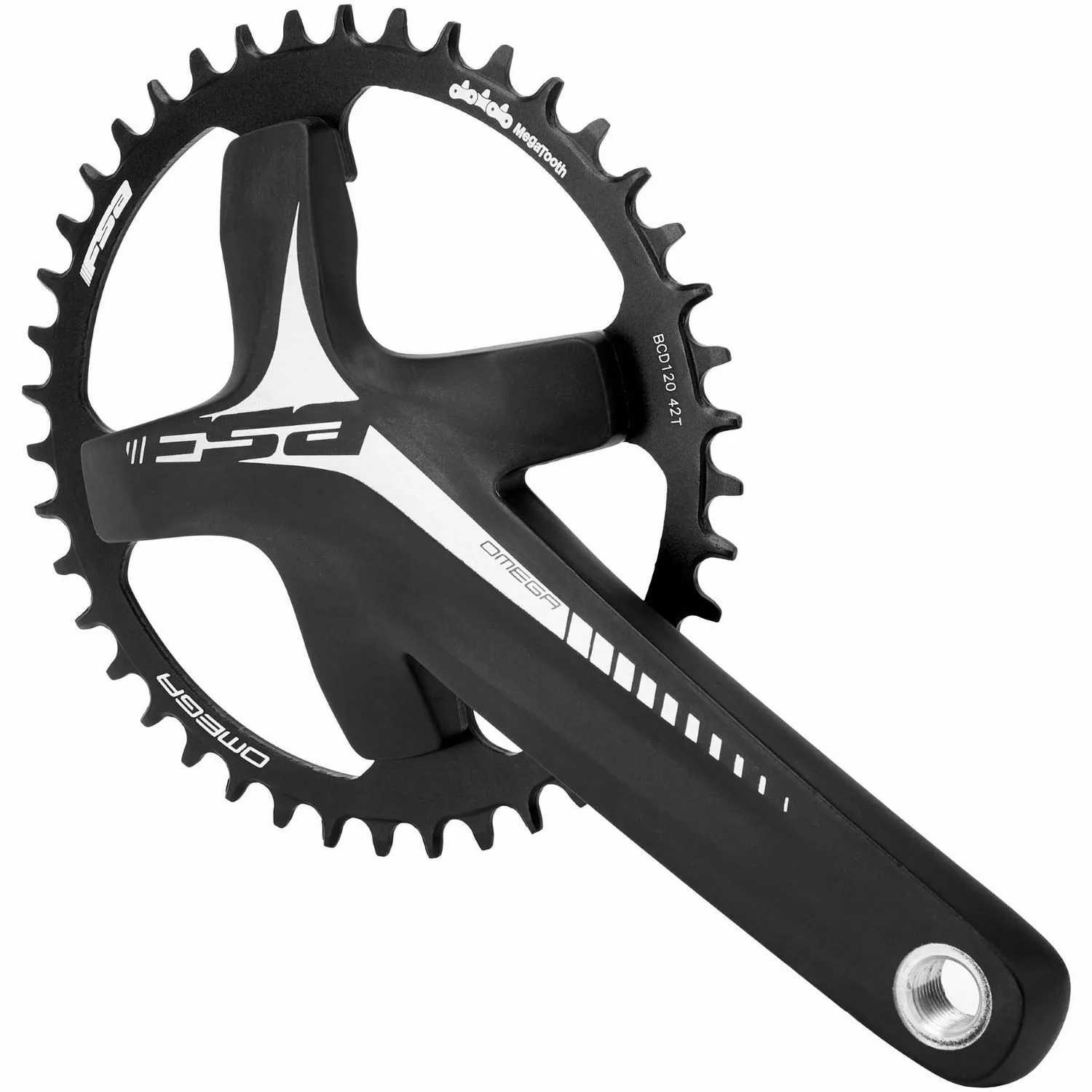 FSA Omega CK 1 x 11 Adventure Gravel Chainset - 40T - Black - 172.5mm Arm