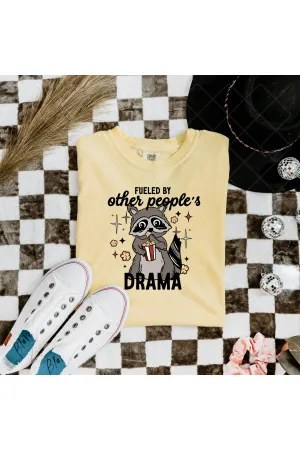 Fueled by Drama: Popcorn Raccoon Comfort Colors T-Shirt