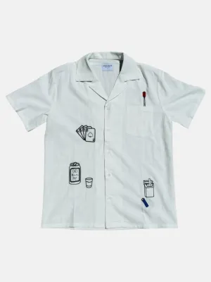 Good Days Dive Bar Camp Shirt - White