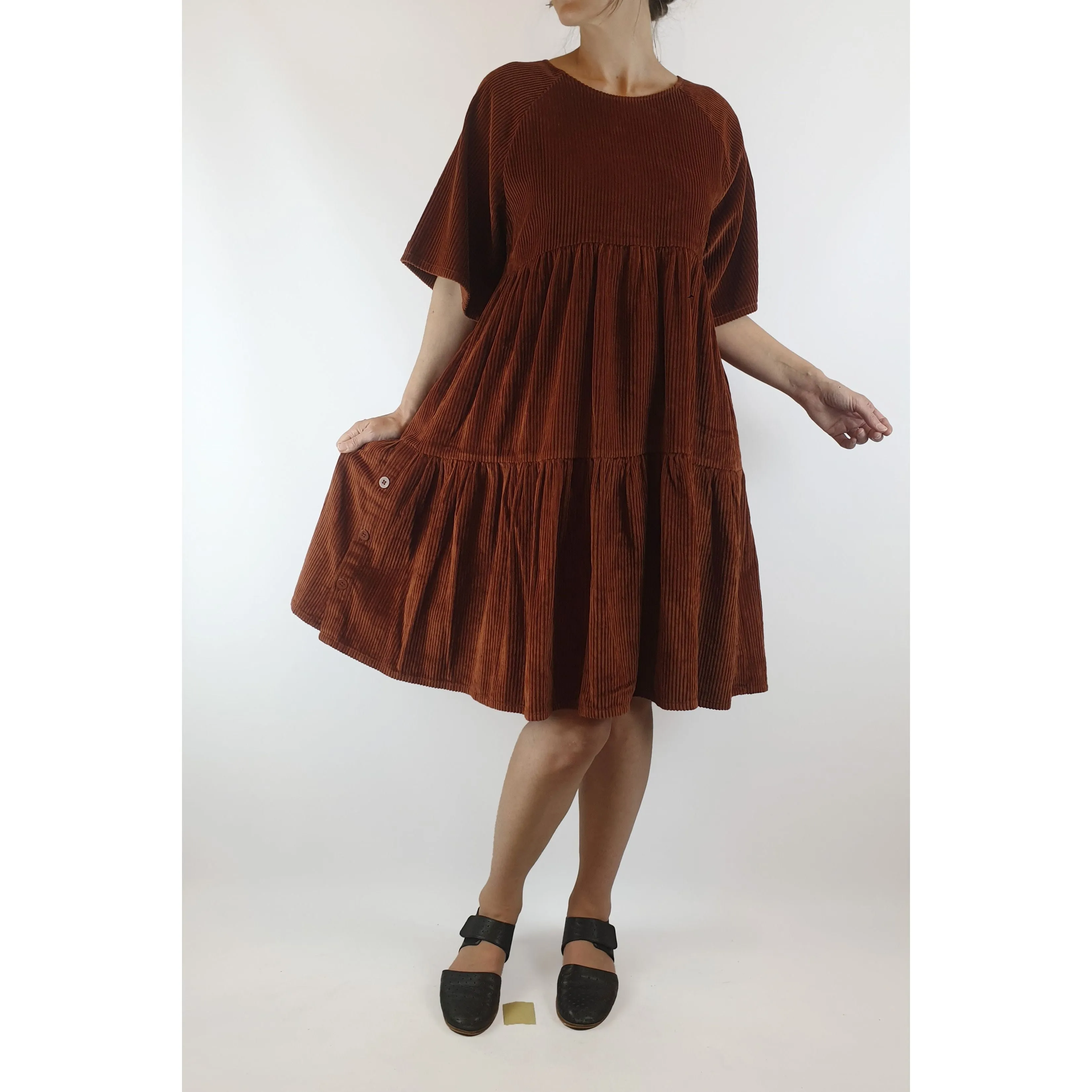 Gorman burnt orange chunky cord oversize dress size 8