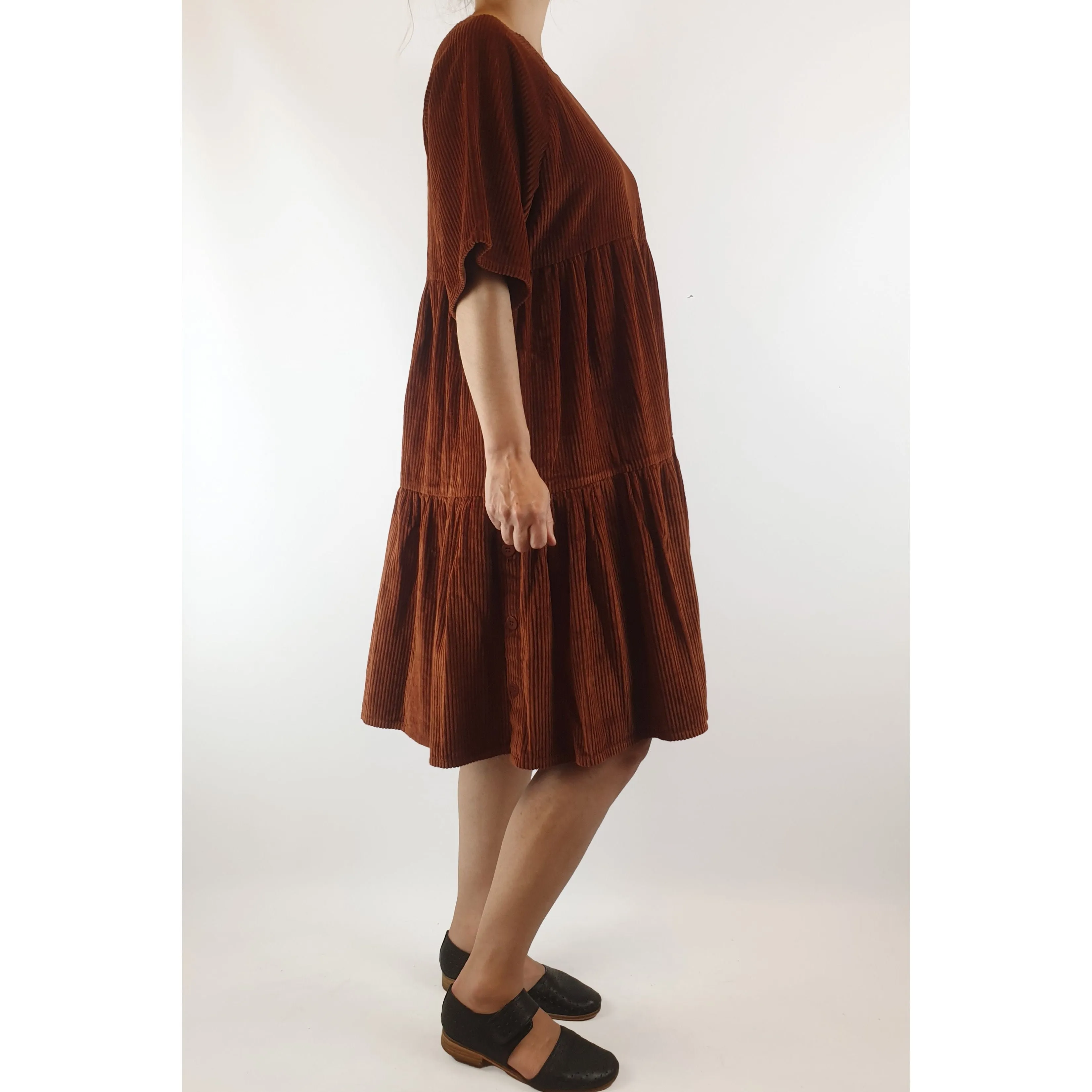 Gorman burnt orange chunky cord oversize dress size 8