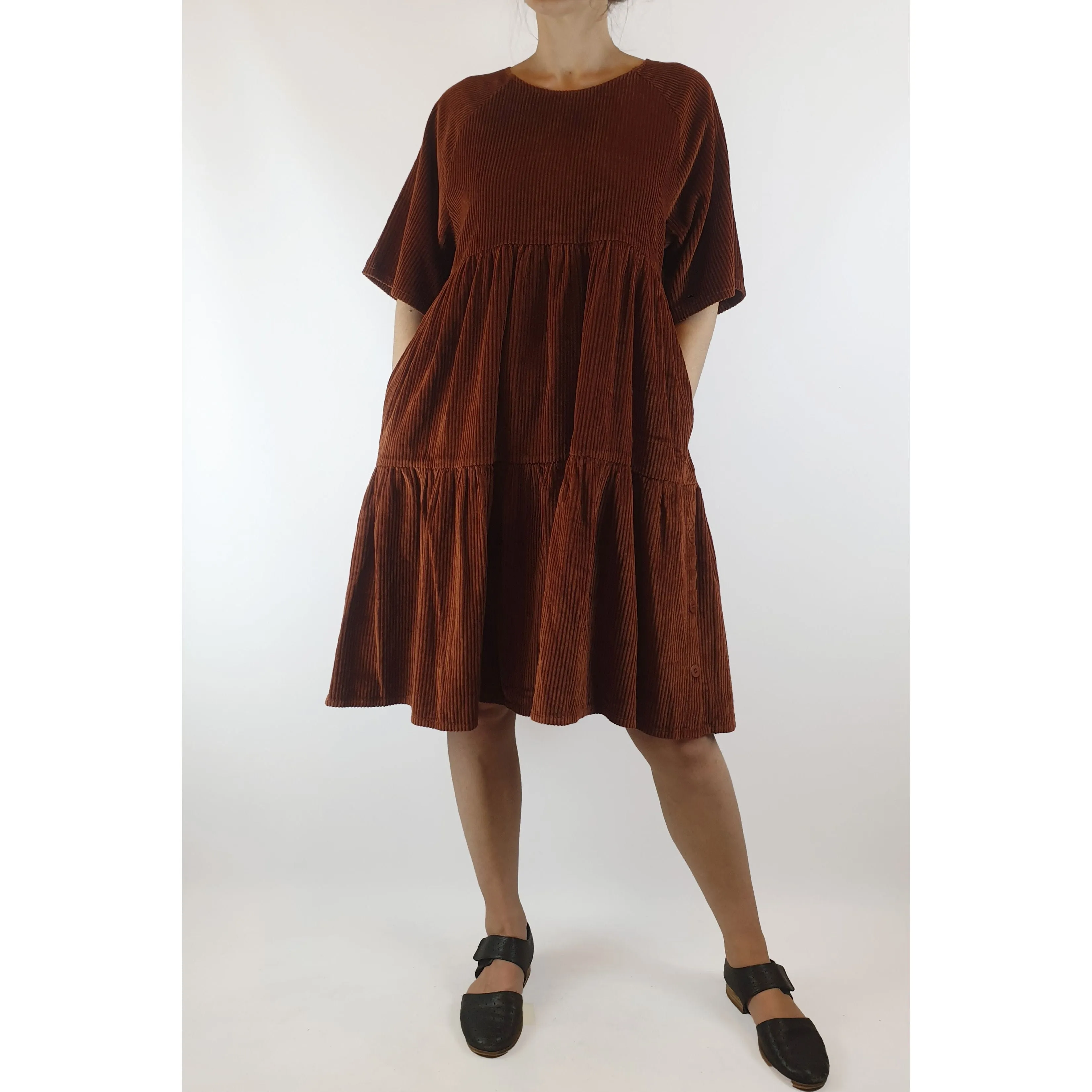 Gorman burnt orange chunky cord oversize dress size 8