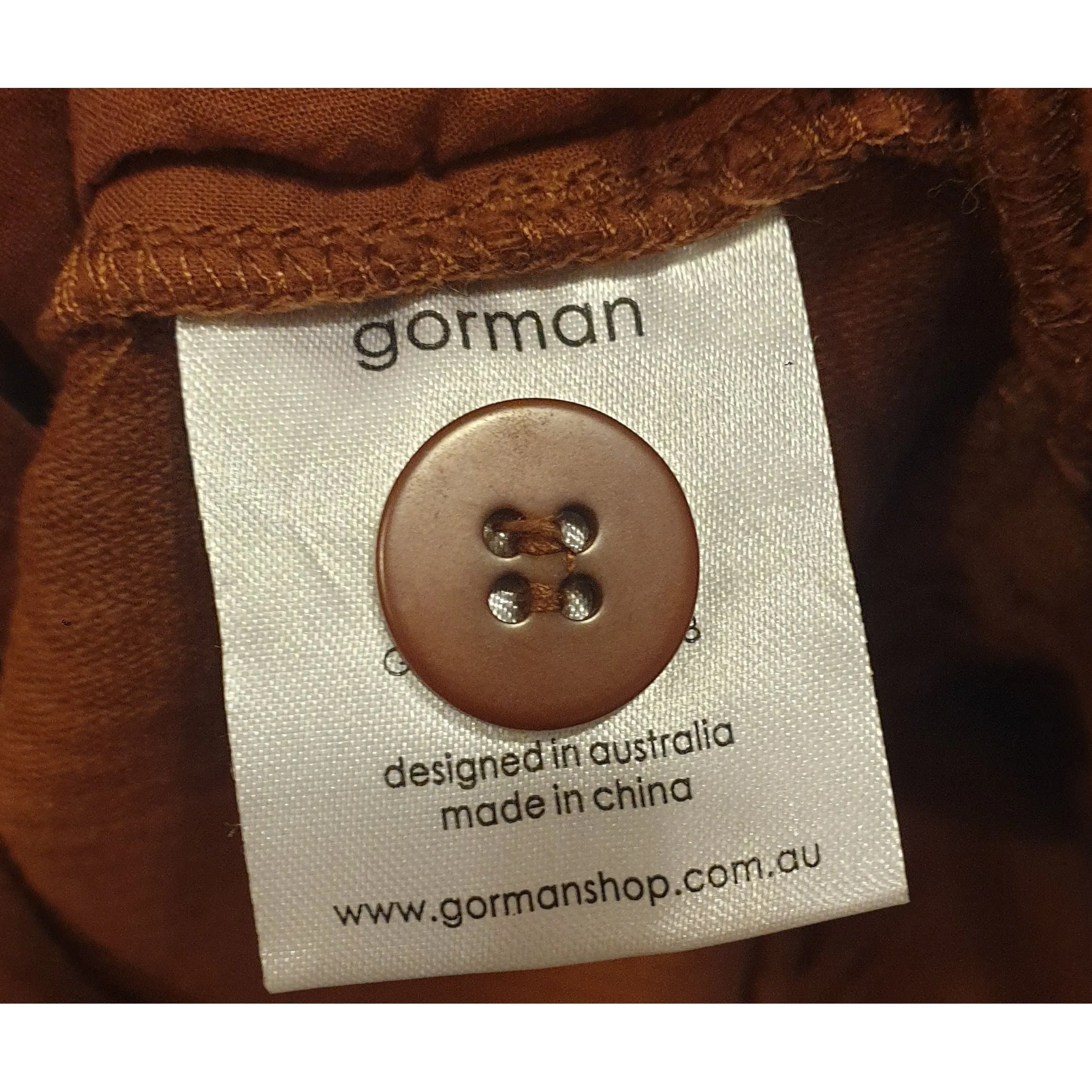 Gorman burnt orange chunky cord oversize dress size 8