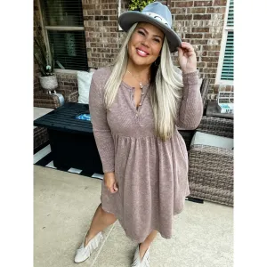 Hannah Vintage Wash Henley Dress