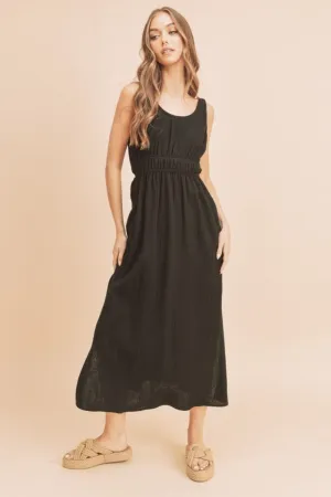 Hazel Blues® |  Aemi   Co Side Slit Round Neck Sleeveless Tank Dress