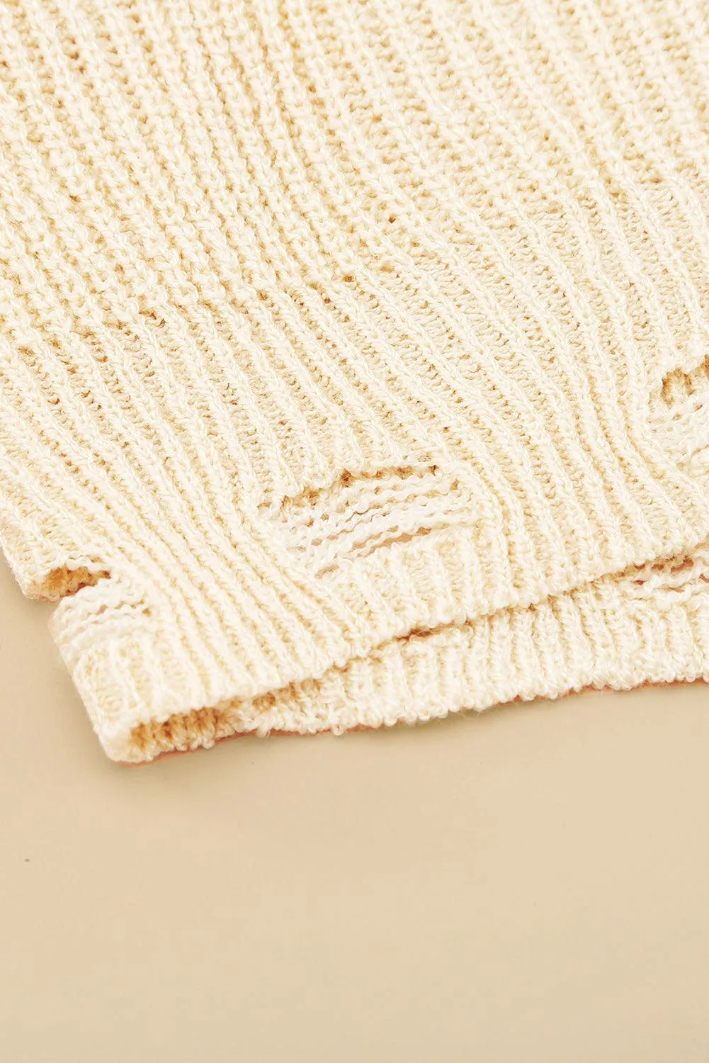 Hazel Blues® | Zipper V-Neck Dropped Sleeve Hooded Solid Sweater