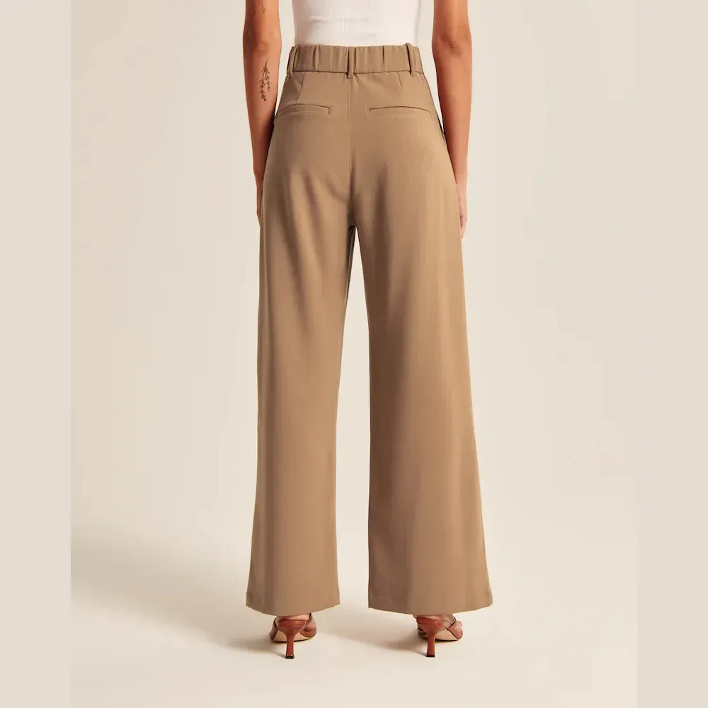 High Waist Tailored Wide Leg Pants