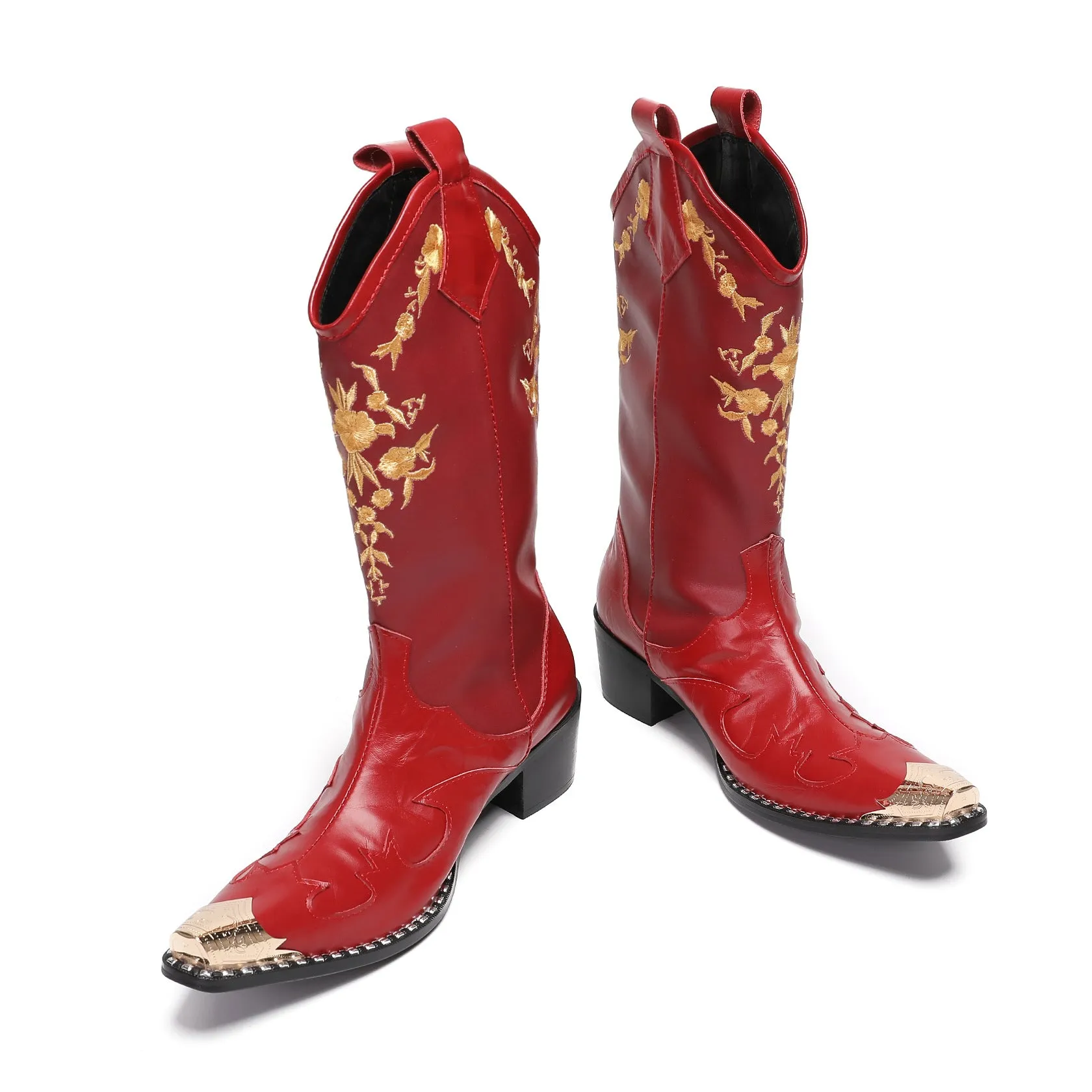 Horse boots Men's tall boots Men's high-top long cowboy boots Men's casual trend Horseback riding Mongolian boots Men's winter