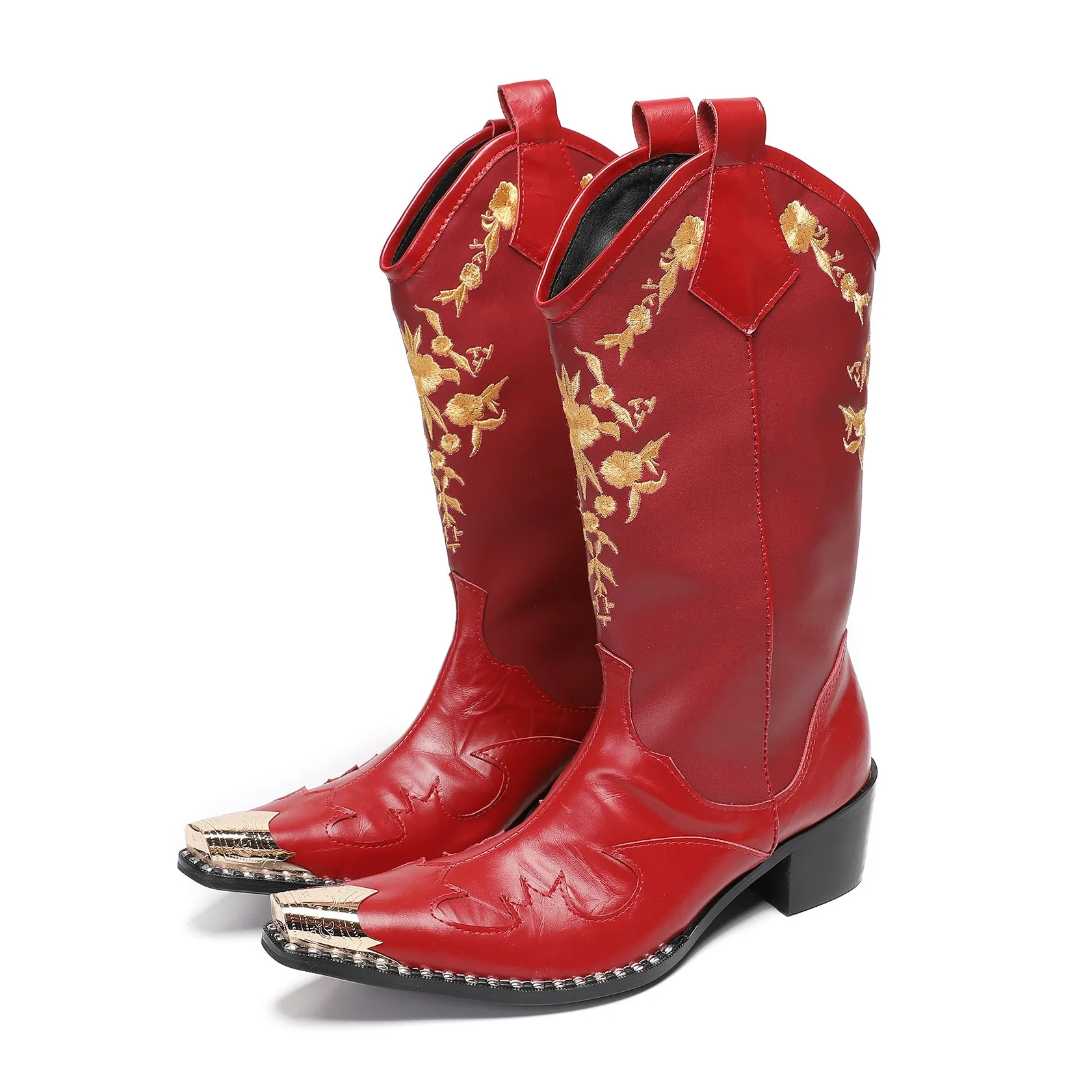 Horse boots Men's tall boots Men's high-top long cowboy boots Men's casual trend Horseback riding Mongolian boots Men's winter
