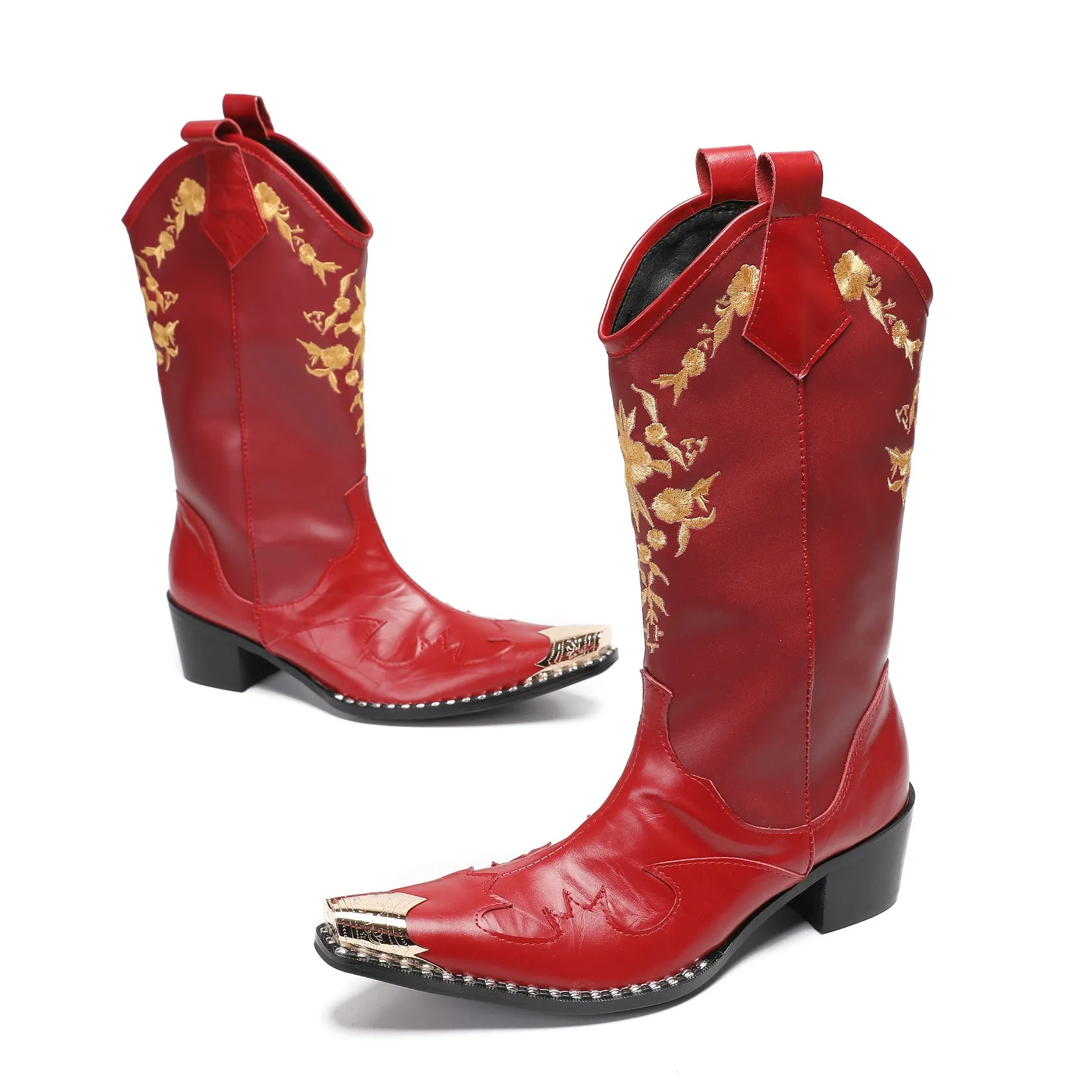 Horse boots Men's tall boots Men's high-top long cowboy boots Men's casual trend Horseback riding Mongolian boots Men's winter