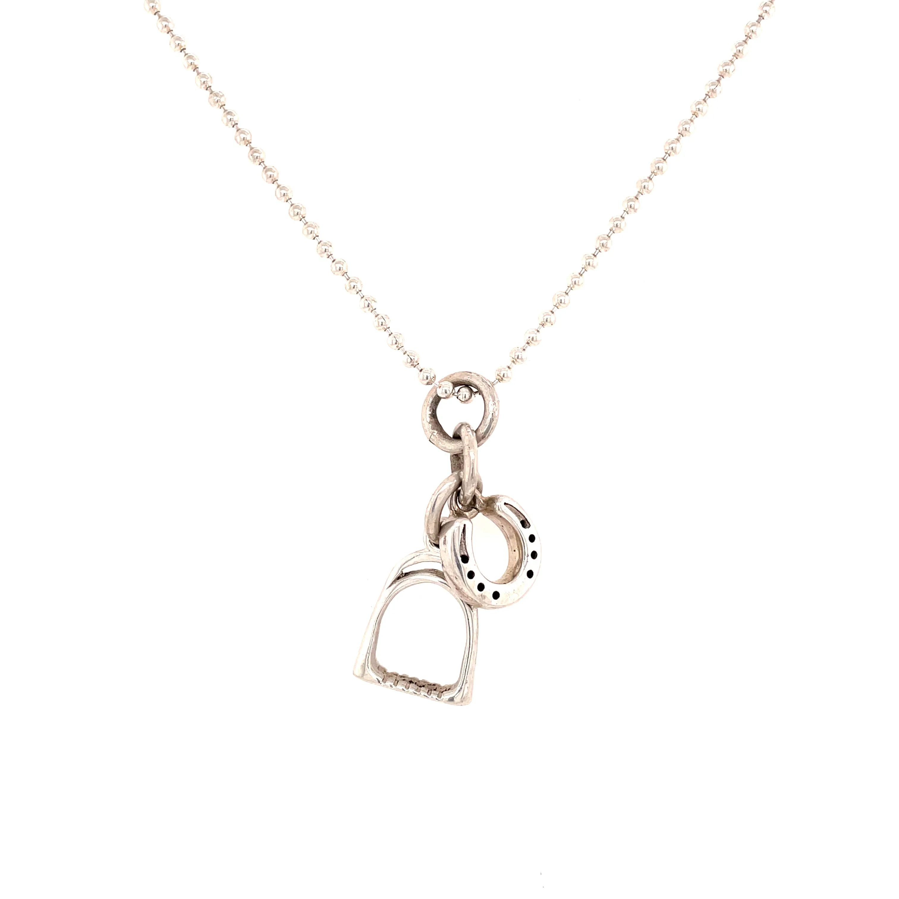 Horseshoe and Stirrup Charm Necklaces