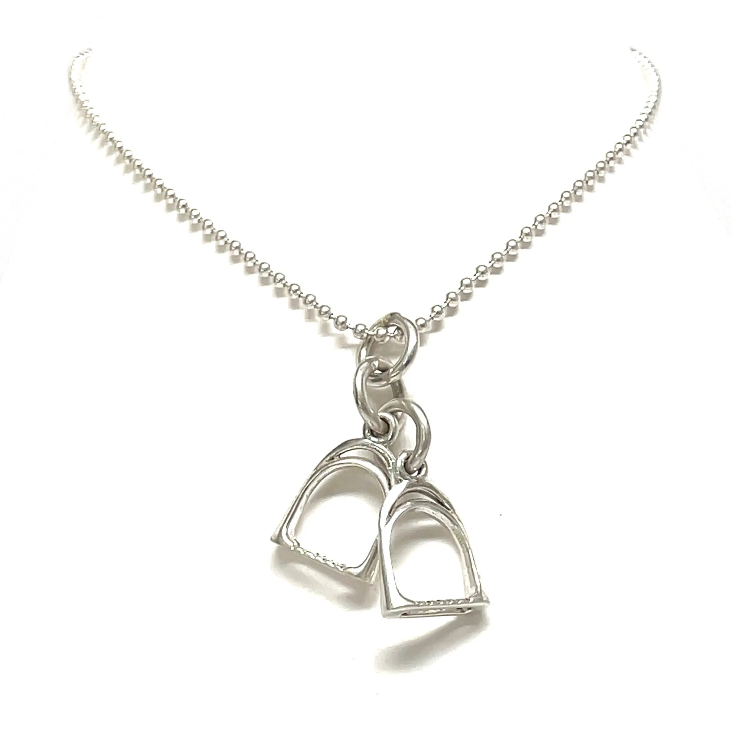Horseshoe and Stirrup Charm Necklaces