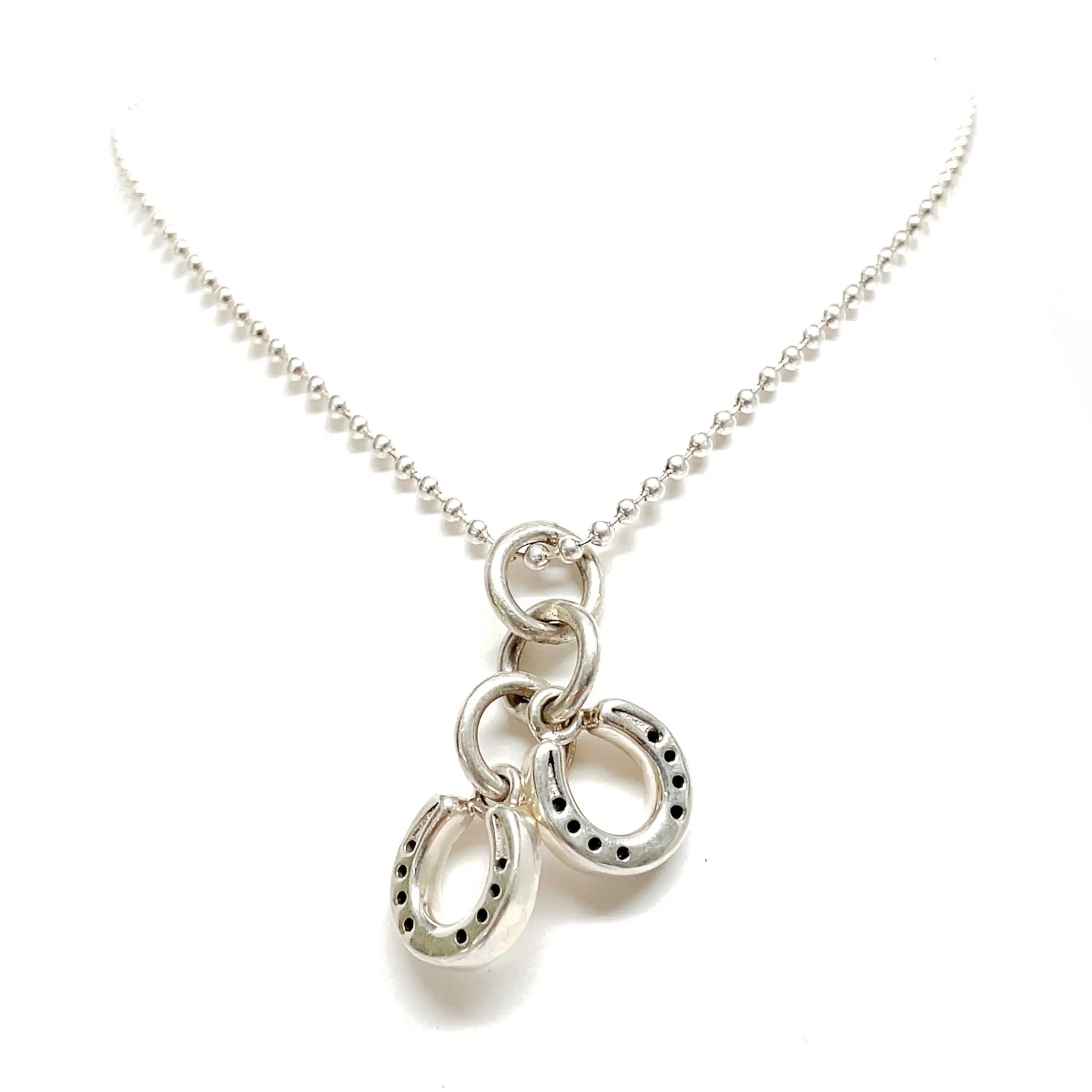 Horseshoe and Stirrup Charm Necklaces