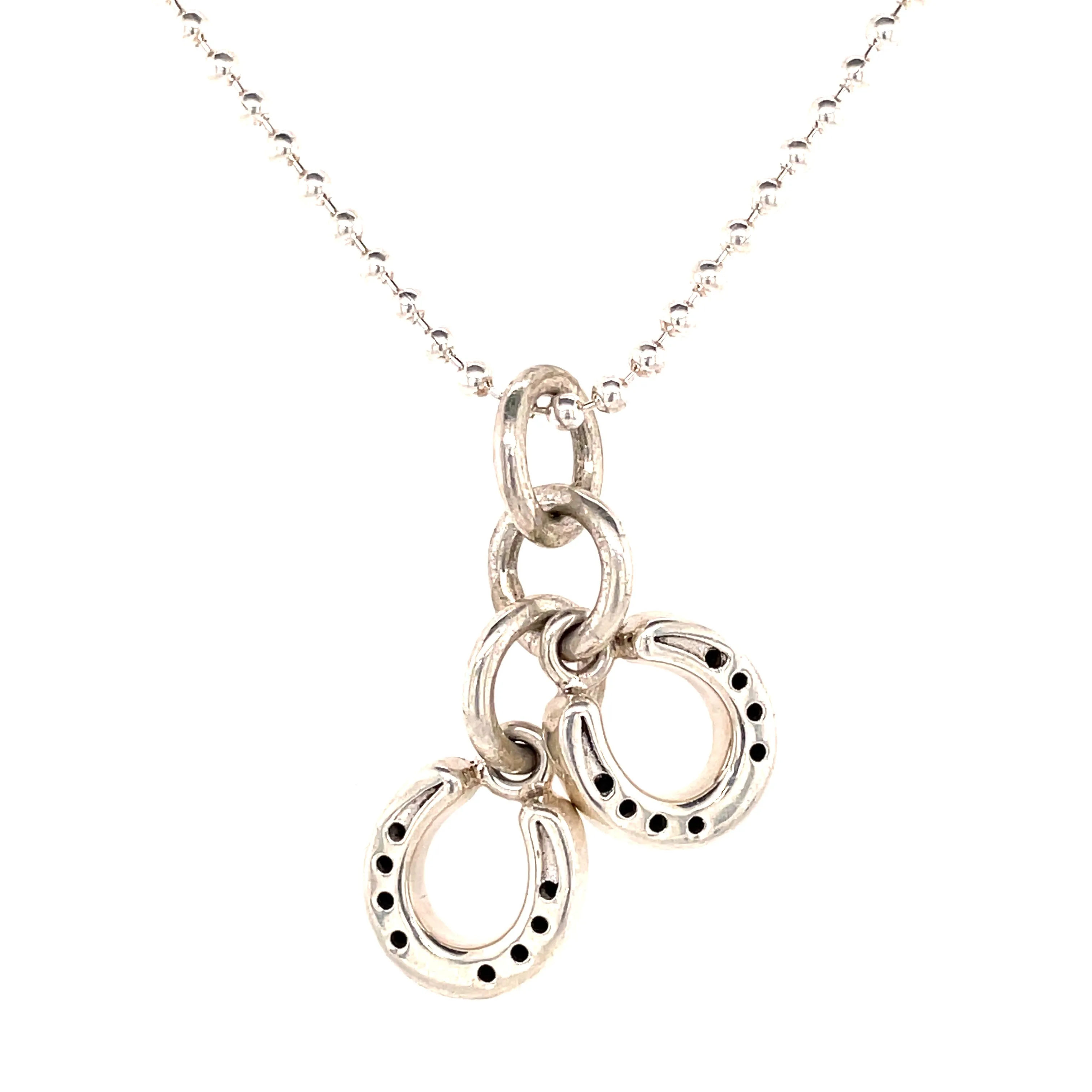 Horseshoe and Stirrup Charm Necklaces