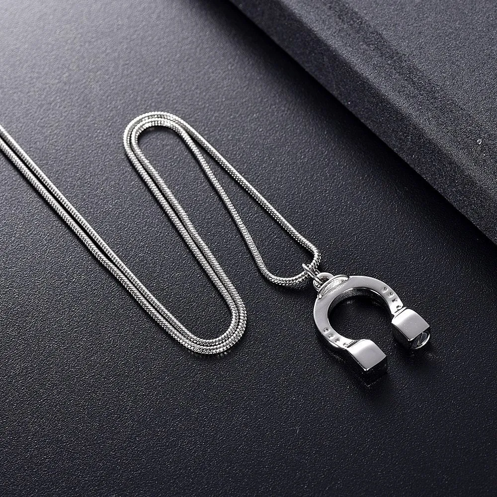 Horseshoe Cremation Necklace