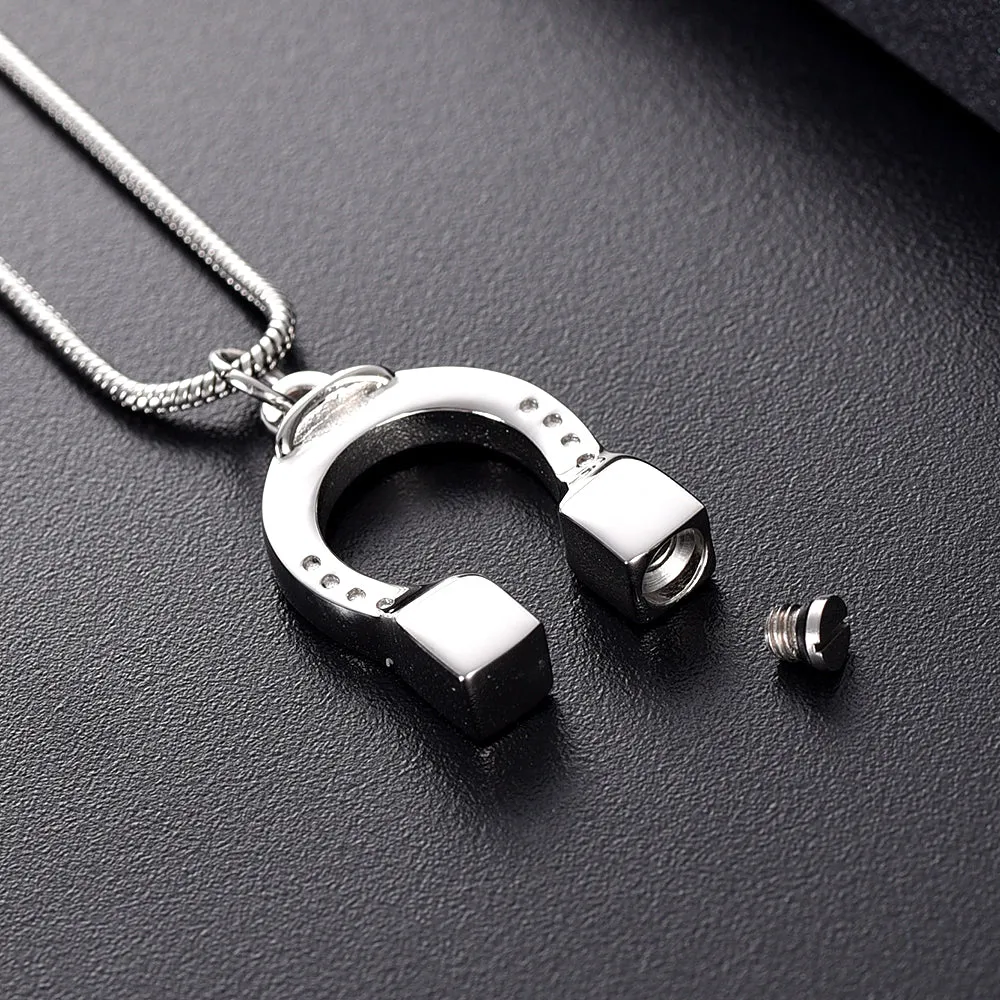 Horseshoe Cremation Necklace