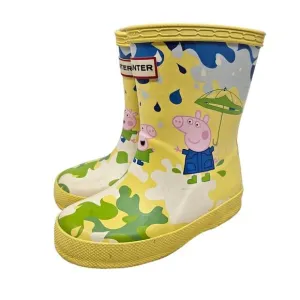 Hunter Boots 6 Toddler Kids Rainboot Wellie Peppa Pig George Yellow Muddy Puddle