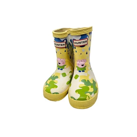 Hunter Boots 6 Toddler Kids Rainboot Wellie Peppa Pig George Yellow Muddy Puddle