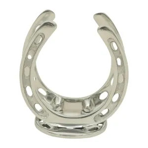 Huntley Horse Shoe Napkin Holder, Aluminum Silver Finish