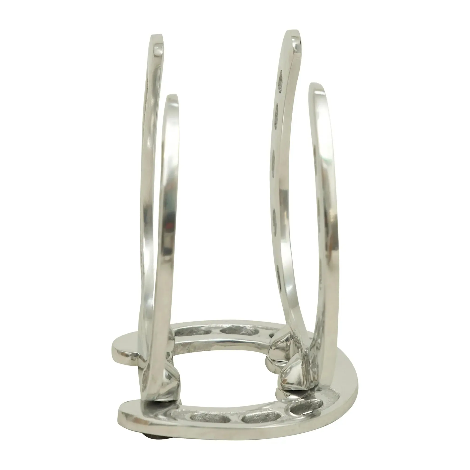 Huntley Horse Shoe Napkin Holder, Aluminum Silver Finish