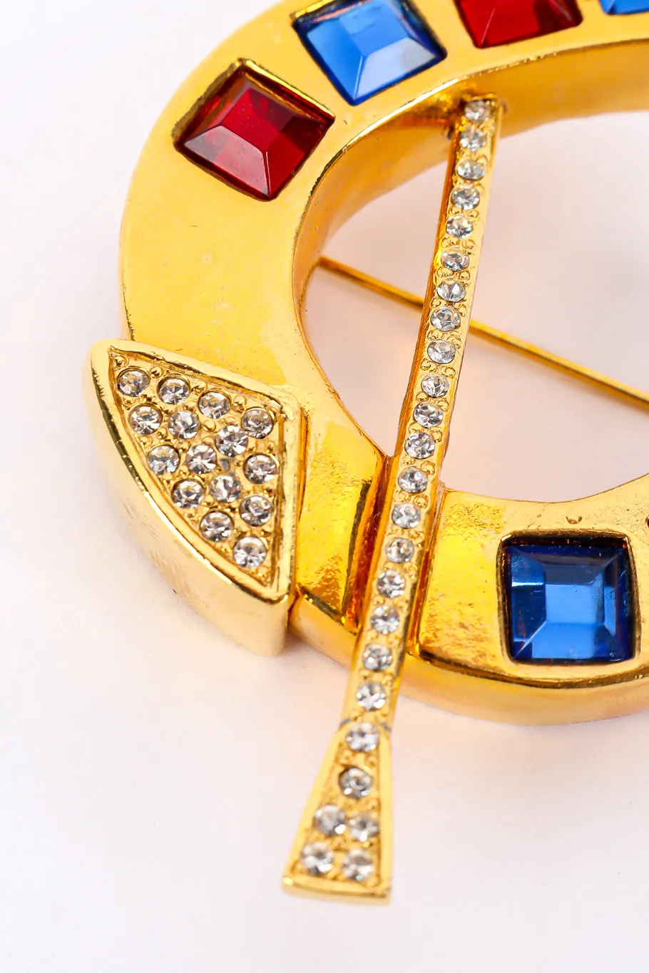 Jeweled Equestrian Brooch