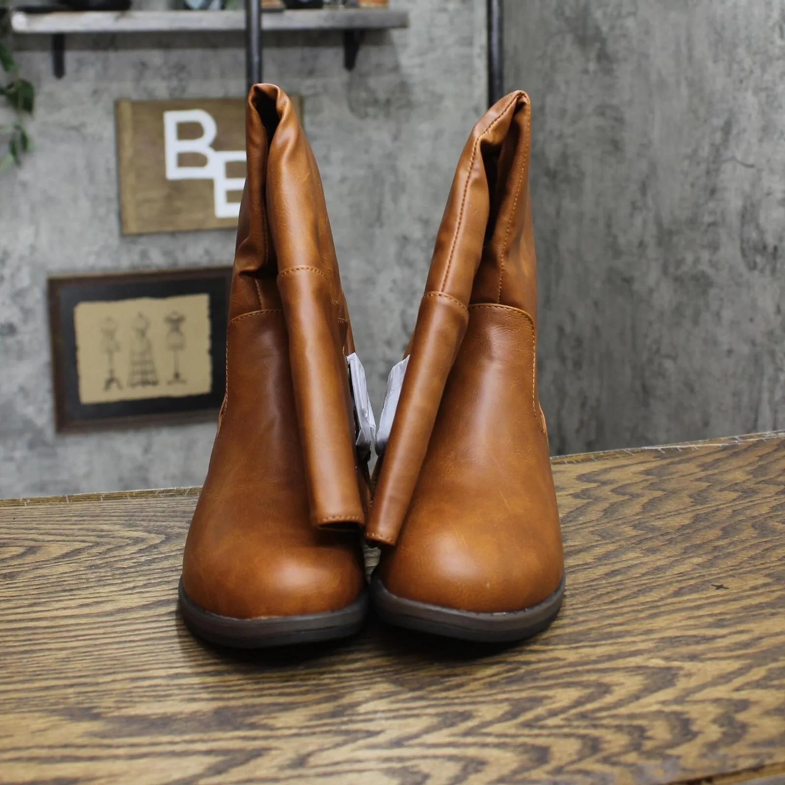 Journee Collection Extra Wide Calf Heel Riding Boots Tori Boot Brown 8M-XWC