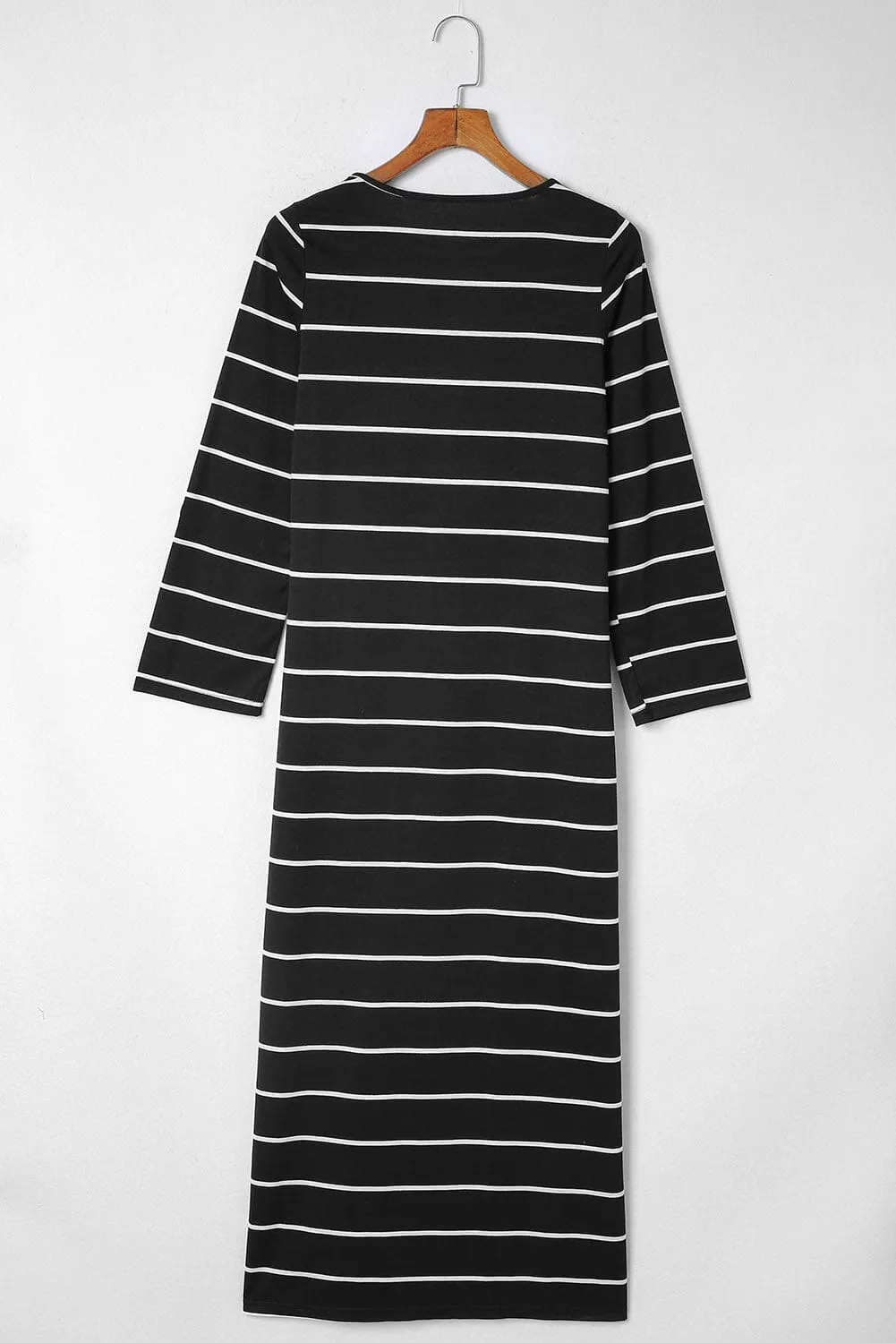 KaleaBoutique Striped Casual Slit Long Dress