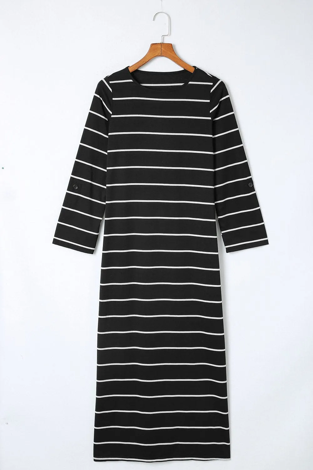 KaleaBoutique Striped Casual Slit Long Dress