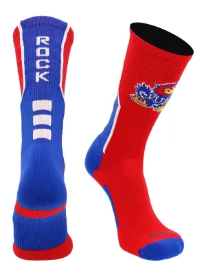 Kansas Rock Chalk Jayhawks Socks Perimeter Crew