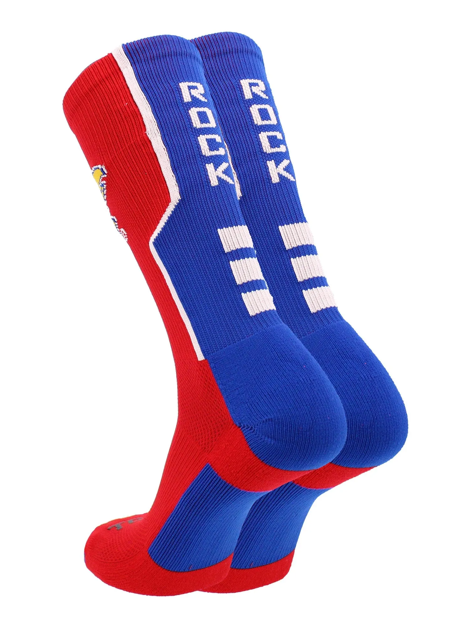 Kansas Rock Chalk Jayhawks Socks Perimeter Crew