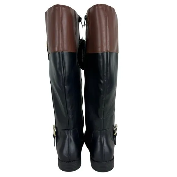 KAREN SCOTT EDENN BUCKLED RIDING BOOTS IN BLACK NWT WOMEN'S SIZE 9.5 WIDE CALF