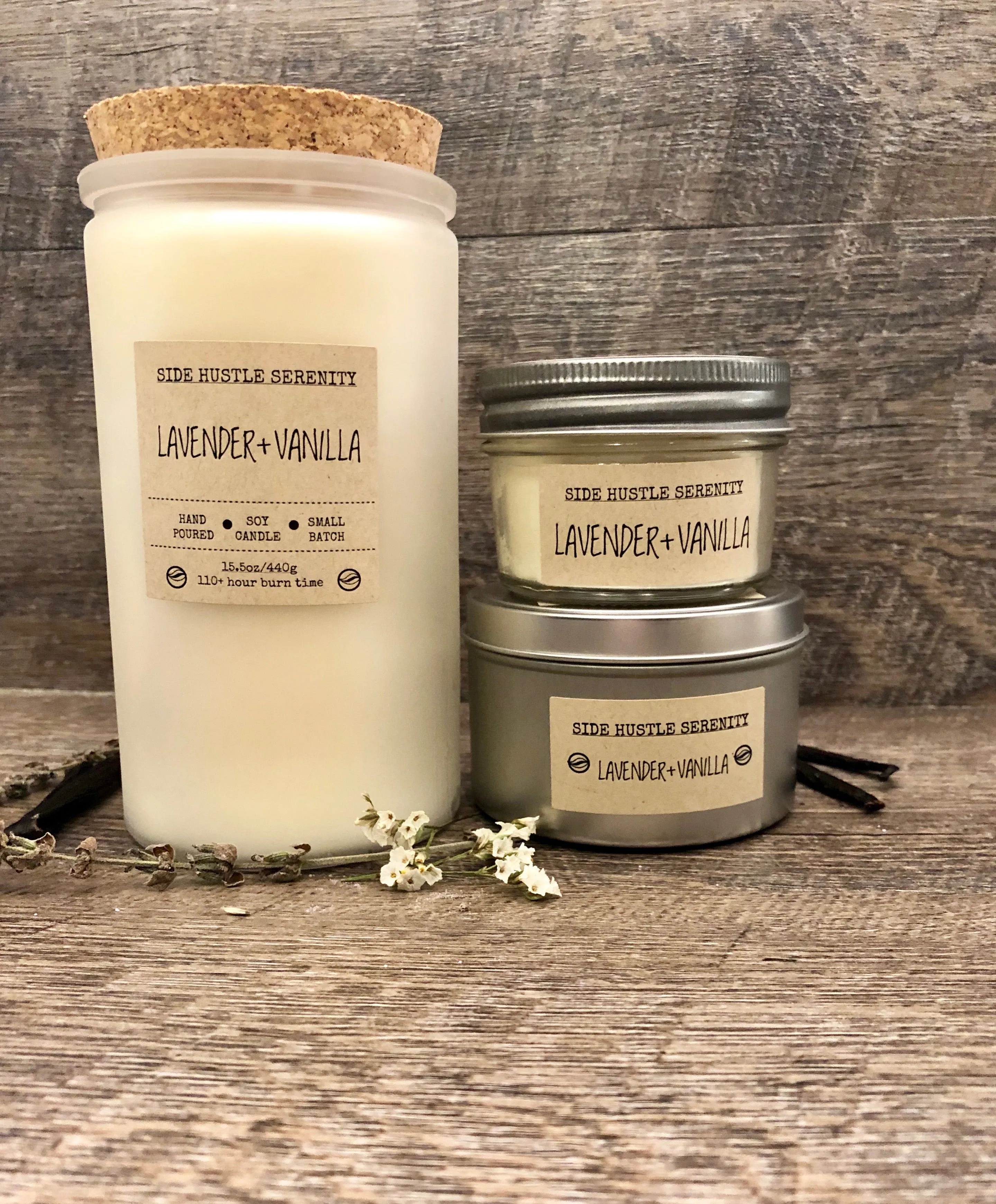 Lavender   Vanilla Scented Soy Candle | 6.5oz