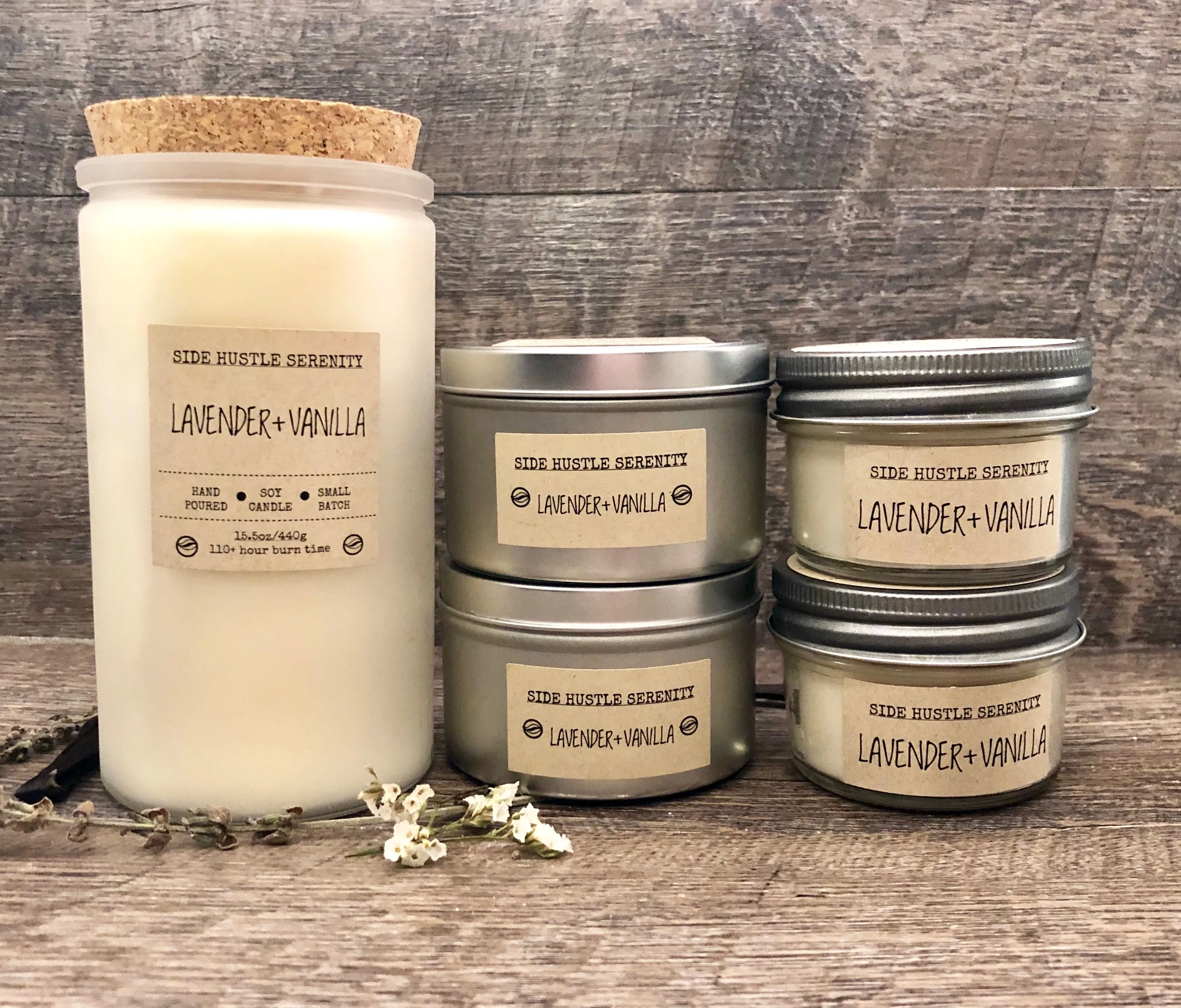 Lavender   Vanilla Scented Soy Candle | 6.5oz