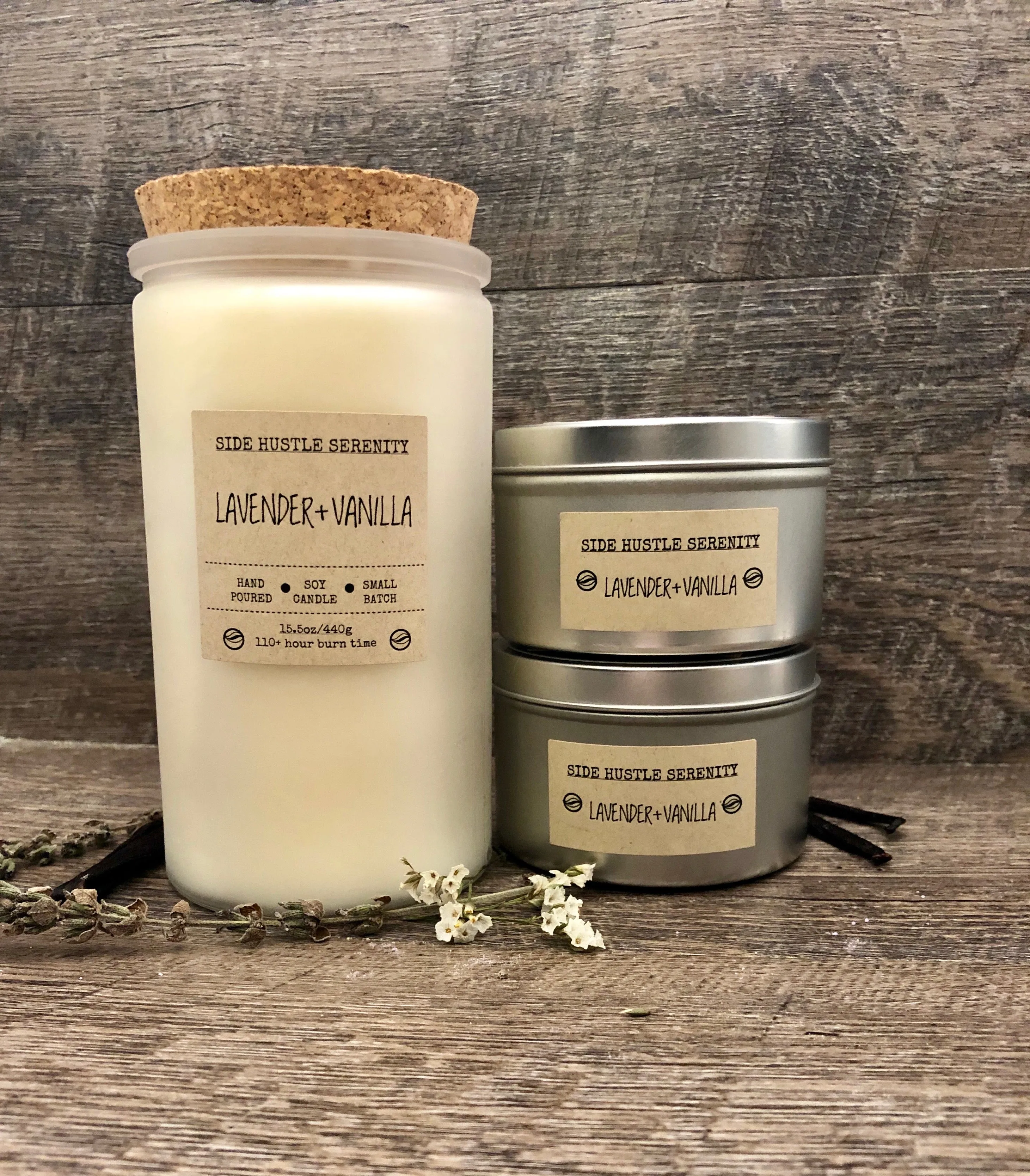 Lavender   Vanilla Scented Soy Candle | 6.5oz