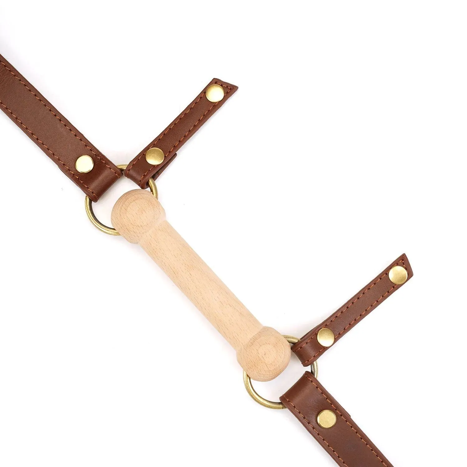 Liebe Seele - The Equestrian Leather Blinder And gag - Paardenhoofdtooi Met bit gag