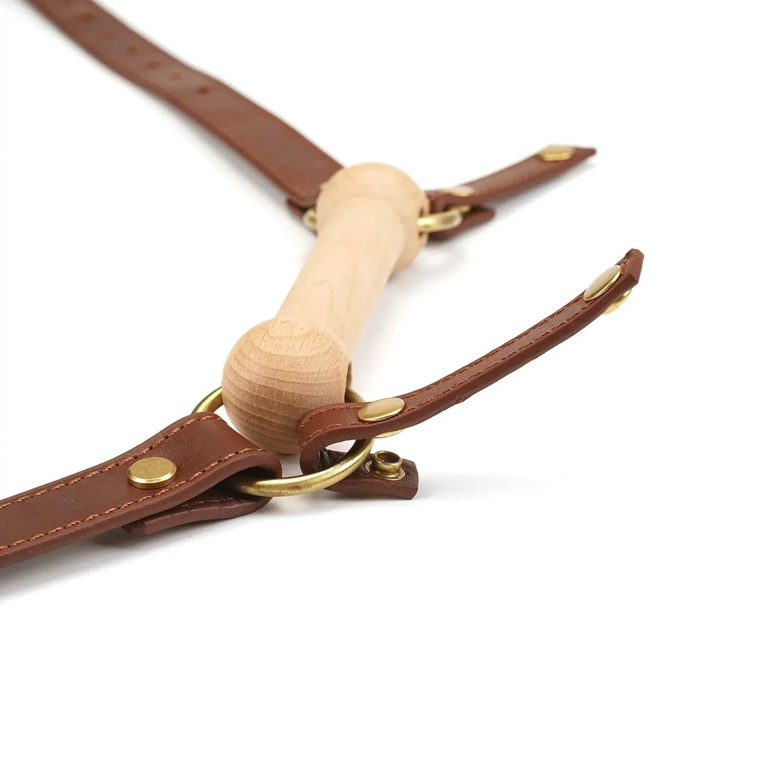 Liebe Seele - The Equestrian Leather Blinder And gag - Paardenhoofdtooi Met bit gag