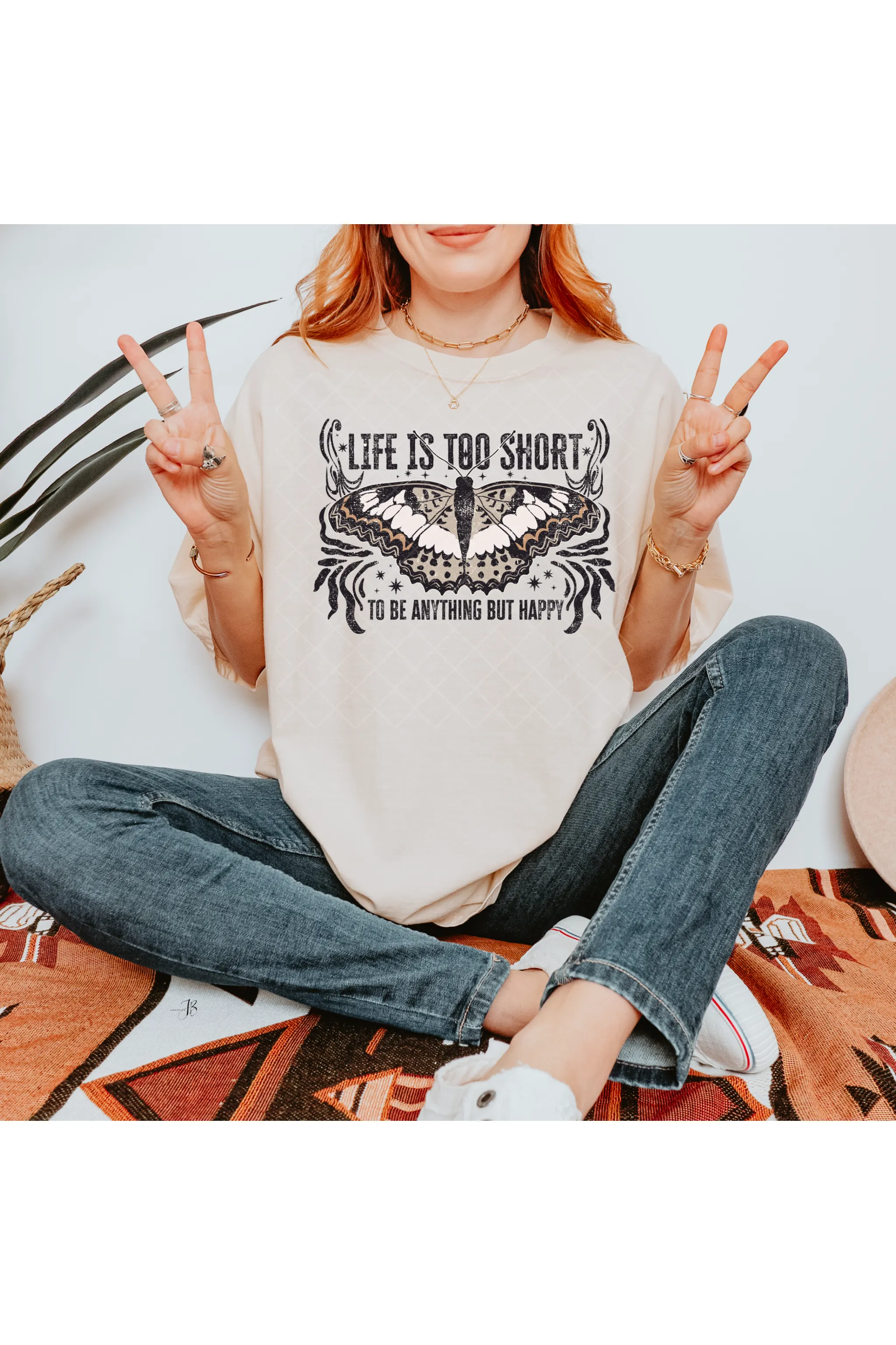 Life is Short, Be Happy Comfort Colors T-Shirt