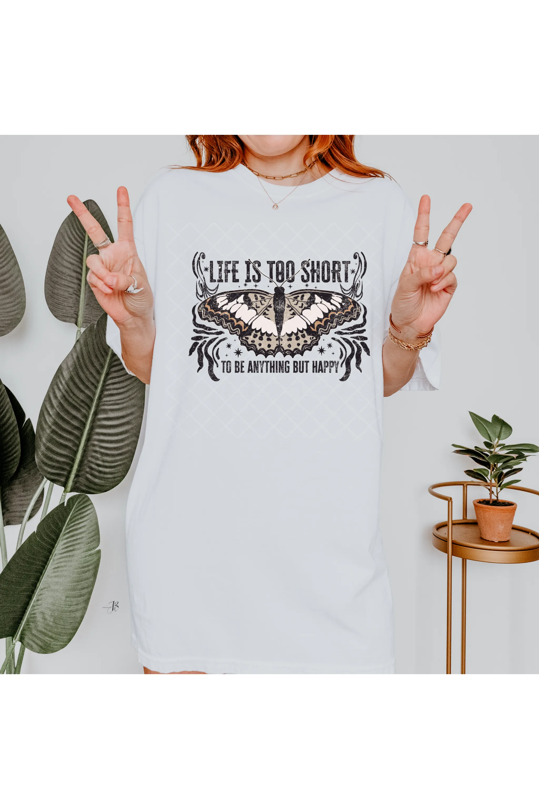 Life is Short, Be Happy Comfort Colors T-Shirt