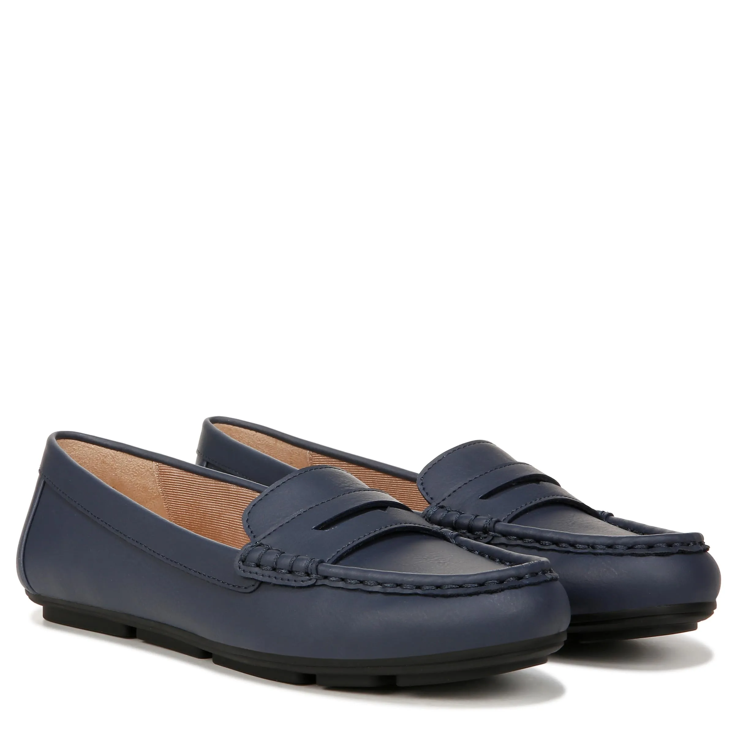 LifeStride Womens Riviera Slip On Loafers Lux Navy 10 W